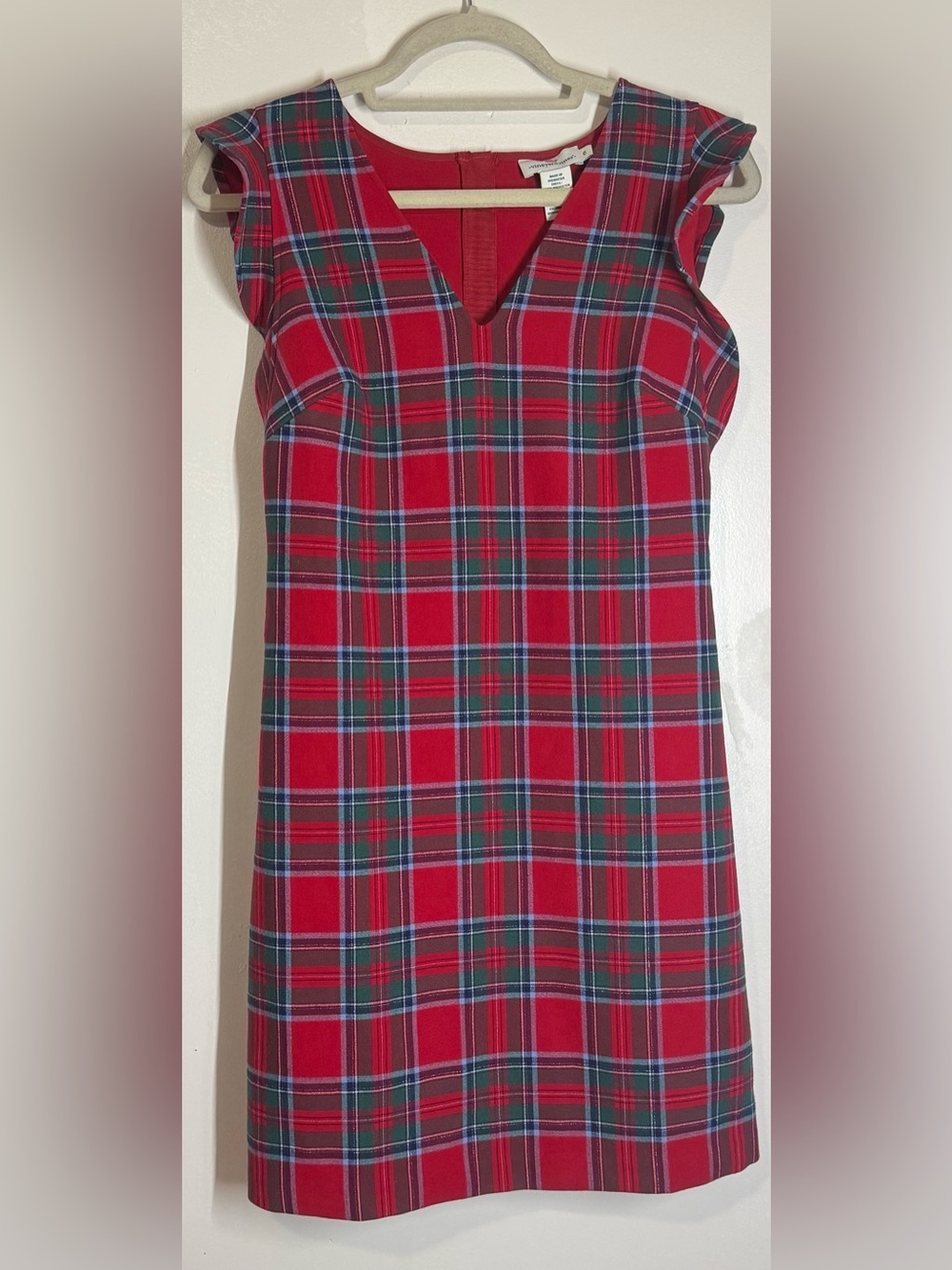 Vineyard Vines Nantucket Tartan Flutter Sleeve Shift Dress - Picture 4 of 7